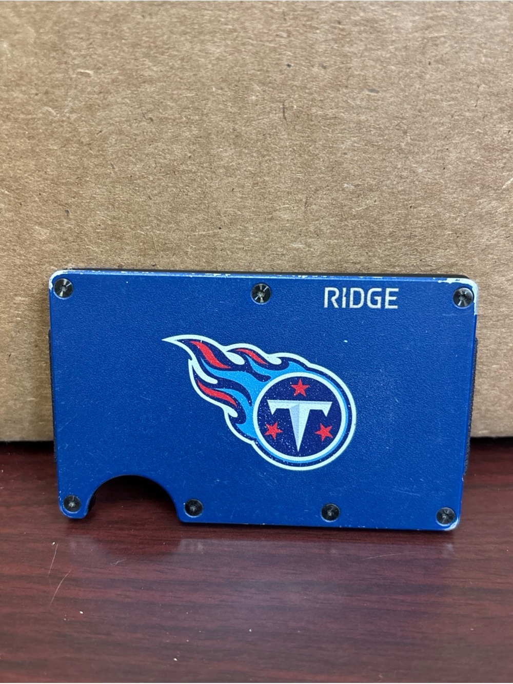 The Ridge NFL Tennessee Titans Aluminum RFID Blocking Slim Front Pocket Wallet